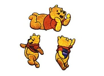くまのプーさん リラックスプーさん ディズニー キャラクター ワッペン ミッキーとなかまたち アイロンでつけられる Disney Series DI400-DI57 (メール便可) 入園入学 ステイホーム おうち時間 手芸男子 2021 母の日 花以外 ギフト