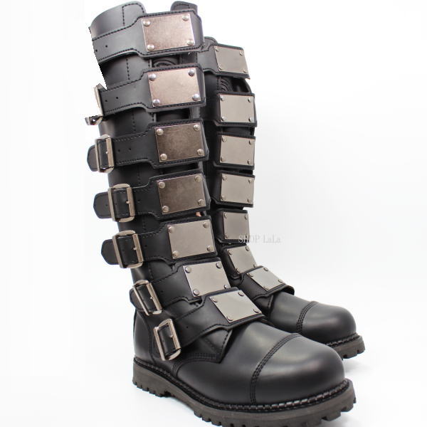 オリジナル特典付 デモニア demonia ブーツ 黒 ロングブーツ ジョッキーブーツ コンバットブーツ ミリタリーブーツ ワークブーツ ユニセックス パンク ロック ゴシック ゴス レディース シューズ 靴 V系 韓国系 メンズ 軍靴 DEMONIA 公式 RIOT-21 RIOT21MP/BVL
