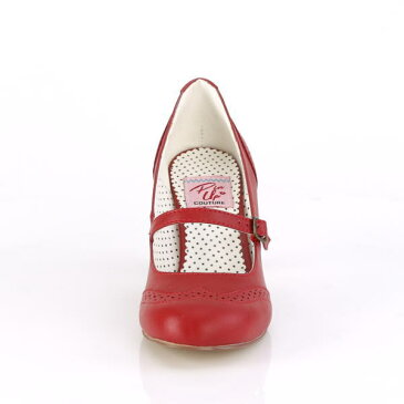 【取寄せ】PIN UP COUTURE パンプス レッド 赤 合皮 チャンキーヒール ハイヒール シューズ 輸入 海外 ブランド ドレス ステージ 衣装 女装 ストラップ ロリータ ゴスロリ ファッション コスプレ レディース 靴 派手 人気 大きい サイズPleaser/プリーザー