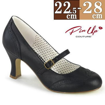 【取寄せ】PIN UP COUTURE パンプス ブラック 黒 合皮 チャンキーヒール ハイヒール シューズ 輸入 海外 ブランド ドレス ステージ 衣装 女装 ストラップ ロリータ ゴスロリ ファッション コスプレ レディース 靴 派手 人気 大きい サイズPleaser/プリーザー