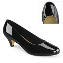 【訳アリ品/ 26.0cm限定】Pleaser プリーザー パンプス ローヒール 黒 エナメル 大きいサイズ ヒール 5.7cm/センチ ヒール ハイヒール 低...