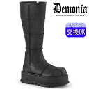 デモニア 厚底 ブーツ 黒 超厚底 ロングブーツ コンバットブーツ ミリタリーブーツ ワークブーツ おしゃれ 人気 パンク ロック ロリータ ゴシック ゴス ゴ...