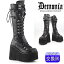 【3ヶ月保証付き】デモニア demonia 厚底 ブーツ 黒 超厚底 ロング ブーツ 人気 パンク ロック ロリータ ゴシック ゴス ゴスロリ レディース 靴 ごつい V系 サイバー DEMONIA 公式 KERA-200 KERA200/BVL 24,599円