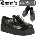 Demonia デモニア 厚底 ラバーソール スニーカー 黒 ユニセックス 人気 パンク ロック ロリータ ゴシック ゴス ゴスロリ レディース ファッション シューズ 靴 ごつい ゴツめ V系 サイバー 原宿系 韓国系 メンズ 公式 正規店