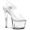 【訳アリ品/ 26cm 27cm 28cm限定】Pleaser プリーザー クリアヒール クリアサンダル ヒールサンダル 約18cmヒール 厚底 透明 ストラップ サンダル クリアー ハイヒール ピンヒール ミスコン コンテスト 用 ヒール プリーザーヒール Pleaser 公式 SKY-308 SKY308/C/M