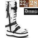 デモニア demonia 厚底 ブーツ 白 超厚底 ロングブーツ 5cm ヒール 人気 パンク ロック ロリータ ゴシック ゴス ゴスロリ レディース シューズ...
