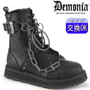 【3ヶ月保証&特典付】デモニア demonia ブーツ ブラック 黒 合皮 メンズ レディース ユニセックス ワークブーツ エンジニアブーツ コンバットブーツミ...
