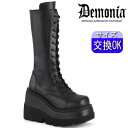 デモニア demonia 厚底 ブーツ コンバットブーツ ミリタリーブーツ ワークブーツ おしゃれ黒 超厚底 ロングブーツ 12cm ヒール 人気 パンク ロッ...