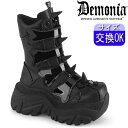Demonia デモニア demonia 取寄せ 厚底ブーツ ブラック 黒 人気 パンク ロック ロリータ ゴシック ゴス ゴスロリ レディース ファッション ...