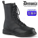 【3ヶ月保証&特典付】デモニア demonia ショート ブーツ コンバットブーツ ミリタリーブーツ ワークブーツ おしゃれ 黒 ユニセックス 人気 パンク ロ...