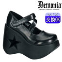 【3ヶ月保証&特典付】デモニア demonia 厚底 パンプス ウェッジソール 黒 ローファー 人気 レディース 靴 人気 パンク ロック ロリータ ゴシック ...