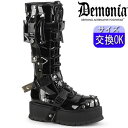 デモニア demonia 厚底 ブーツ 黒 超厚底 ロングブーツ コンバットブーツ ミリタリーブーツ ワークブーツ おしゃれ ヒール レディース シューズ 靴 ...