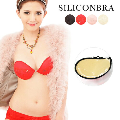 シリコンブラ 盛り胸 ドレス キャバ ナイトドレス A B C D カップ 70 75 80 85 cm アンダー 花柄 ベージュ レッド ピンク ブラック パ...