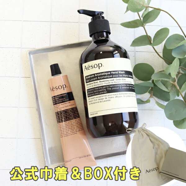 イソップ ハンドソープ イソップ aesop アンドラム ハンドバーム 75ml ハンドウォッシュ 500ml 女友達 誕生日 ギフトセット ハンドケアセット 公式BOX デパコス 【公式巾着＆BOX付き】