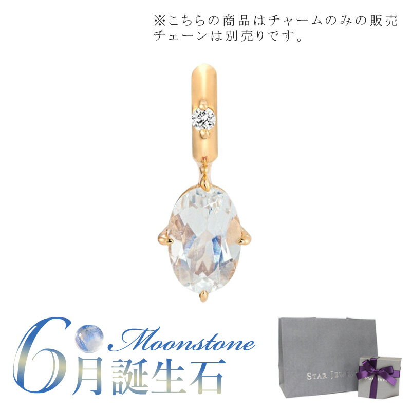 スタージュエリー ネックレス スタージュエリー STAR JEWELRY K10 チャーム TALISMANIC BLUE MOON STONE CHARM(6月の誕生石) 2JC0089 母の日