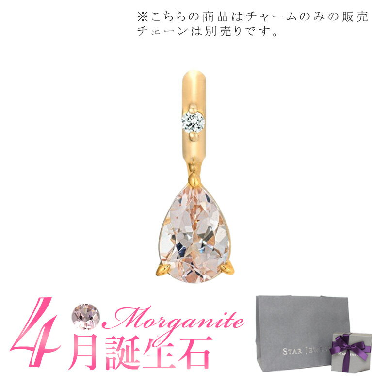 スタージュエリー ネックレス スタージュエリー STAR JEWELRY K10 チャーム TALISMANIC MORGANITE CHARM(4月の誕生石) 2JC0087 母の日