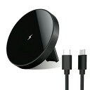 ワイヤレス充電器 2in1 マグネット式 充電器 急速充電 15W/10W/7.5W 強力磁気吸着 iPhone15/14/13/12シリーズ対応 QI対応機種