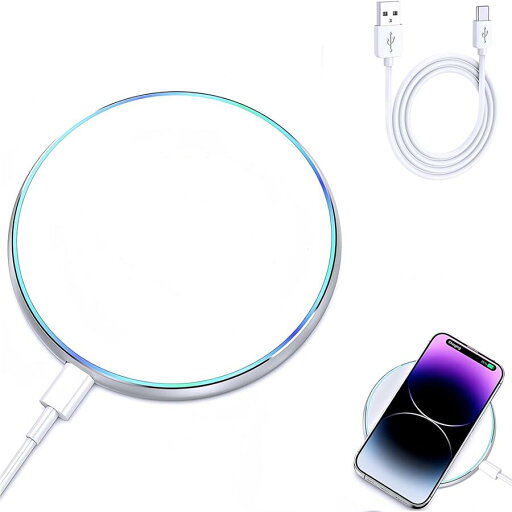 ワイヤレス充電器 Qi認証 無線充電器 最大15W出力 USB Type-Cポート 急速充電パッド 軽量 置くだけ充電 i-Phone15/14/13/12 シリーズ/Xs/AirPods2/AirPods Pro 他のQi対応の機種 ワイヤレス充電器 Qi認証 無線充電器 最大15W出力 USB Type-Cポート 急速充電パッド 軽量 置くだけ充電 i-Phone15/14/13/12 シリーズ/Xs/AirPods2/AirPods Pro 他のQi対応の機種
