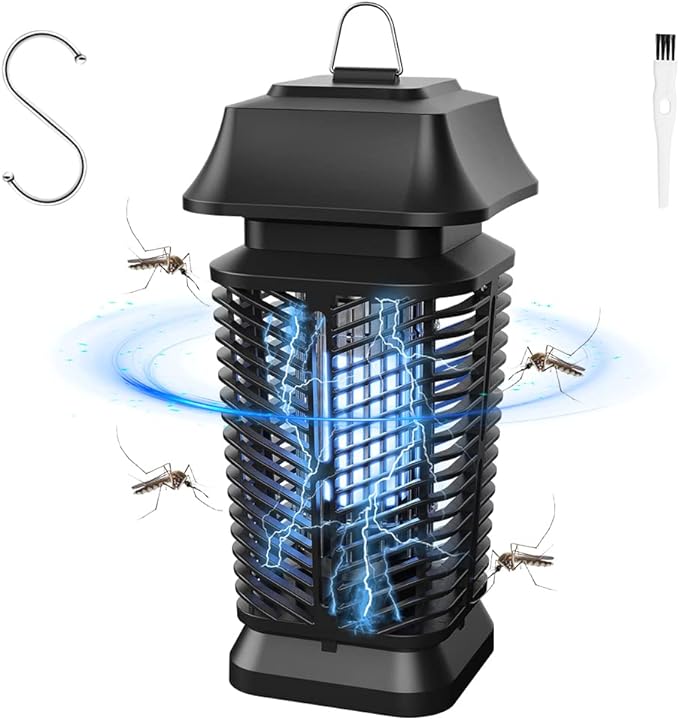 【日本国内直送】 電撃殺虫器 蚊取り器 コバエ取り コバエ 電撃 20W 電撃殺虫機 コバエ 撃退 殺虫器 コバエ UV光源吸引式殺虫器 360°強力蚊除け 省エネ 静音 薬剤不用 日本語説明書付き 掃除ブラシ付き