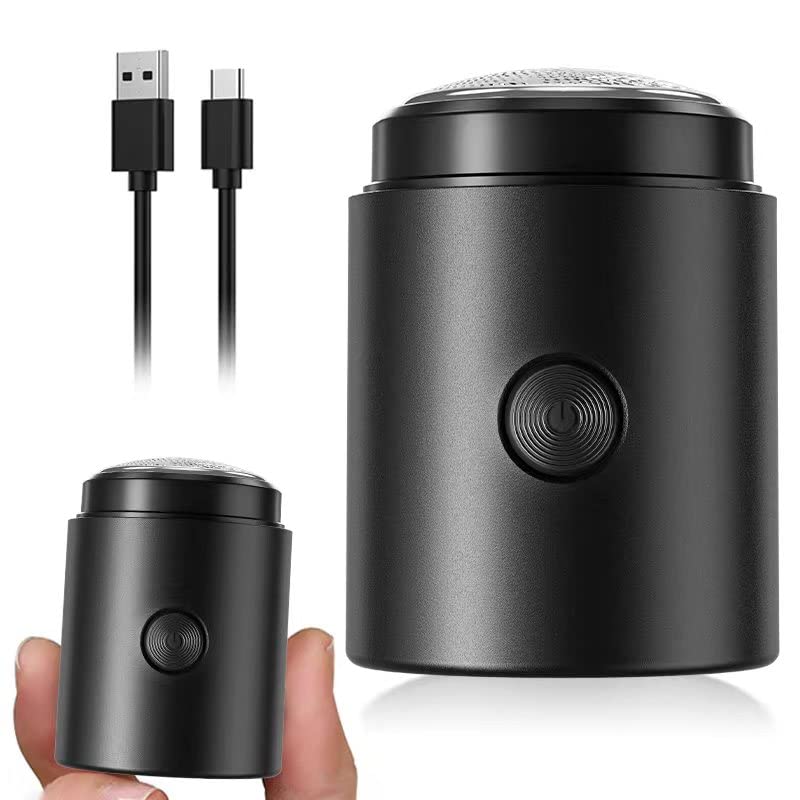 小型 シェーバーメンズ 電気シェーバー ひげそり 高速回転式 乾湿両用 3枚内刃 コードレ -急速充電 深剃り ミニシェーバー 髭剃り 軽量 旅行/出張携帯便利 外出先や 車内常備