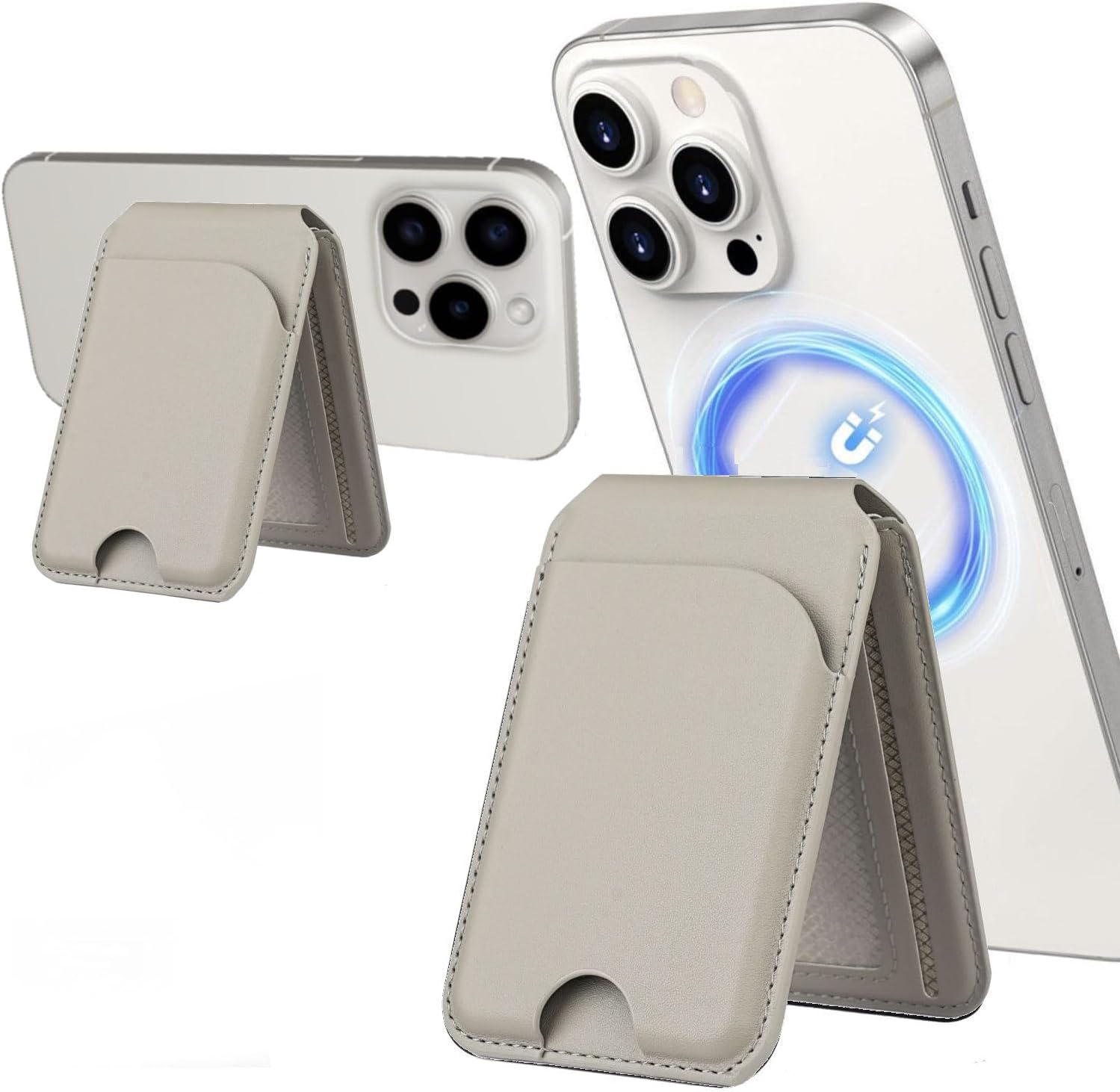 乐天商城 - MagSafe対応 6カード収納可能 調整式スタンド付き 磁気カードホルダー iPhone 16/15/14/13/12シリーズ用