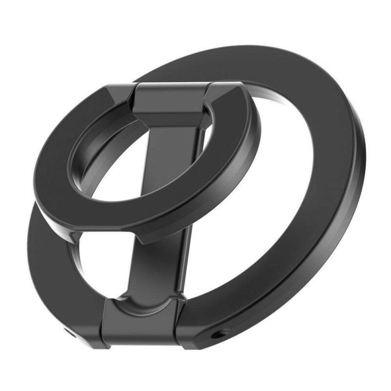 乐天商城 - 【2Wayマグネット】MagSafe スマホリングスタンド 卓上ホルダー 360°回転 金属製 ブラック ホワイト マルチデバイス対応