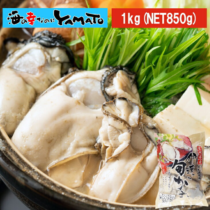 特大3L！伊達の"旬"牡蠣 三陸宮城県産剥き牡蠣 1kg【NET850g】 カキ 牡蠣 貝 三陸 カキフライ お歳暮