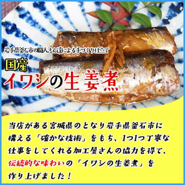 国産イワシの生姜煮 30g x5本入り 冷凍食品 簡単調理 いわし 鰯