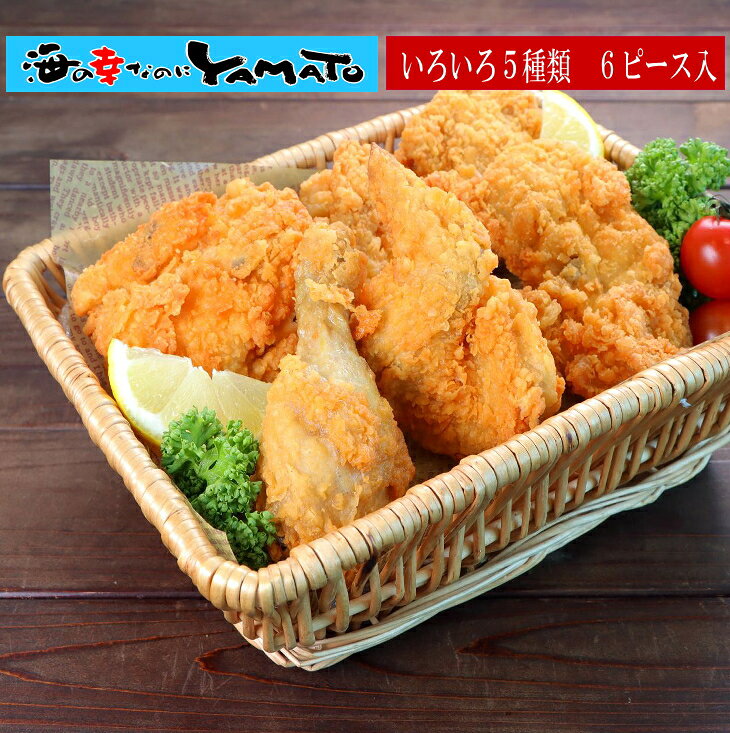 フライドチキン5種 骨付き 6本セット チキンフライ 鶏肉 ささみ 冷凍食品 惣菜 おつまみ お弁当 天麩羅 お中元 クリスマスのサムネイル