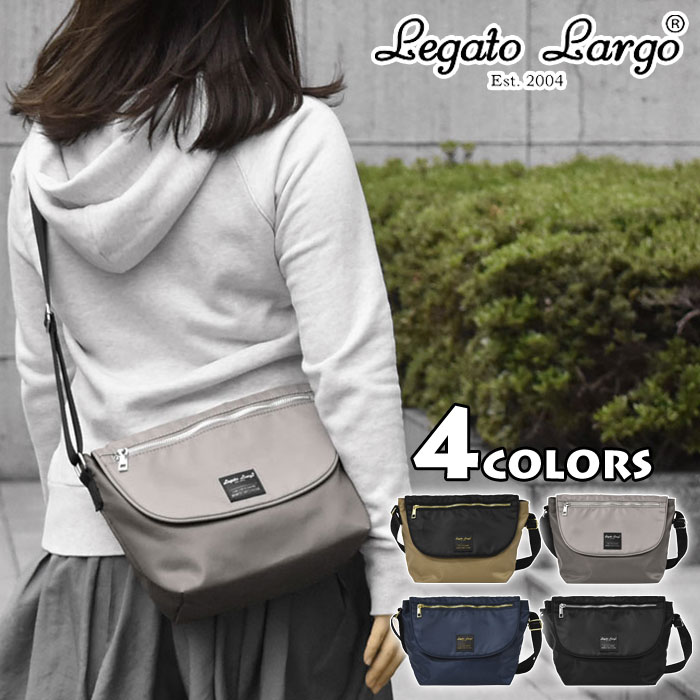 ミニショルダーバッグ レディース/はっ水 ナイロン調 ミニ メッセンジャーバッグ ショルダーバッグ かわいい 可愛い おしゃれ オシャレ 無地 シンプル 小さめ 斜めがけバッグ 撥水加工 はっ水加工 ナイロン/Legato Largo レガートラルゴ LH-T0101 正規品 ブランド p