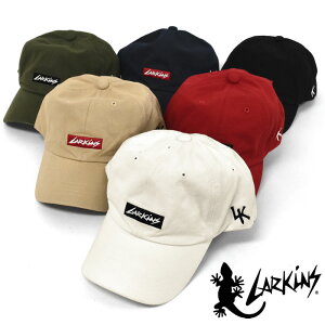 LARKiNS ラーキンス コットン ボックスロゴ ローキャップ /メンズ レディース 男女兼用 キャップ 帽子 CAP ベースボールキャップ ストリート系 カジュアル かっこいい かわいい おしゃれ アウトドア フェス ロゴ 無地 シンプル 刺繍 フリーサイズ ブランド LK トカゲ/ p