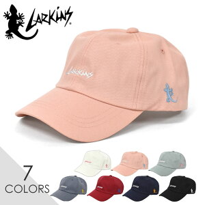 LARKiNS ラーキンス ロゴ ローキャップ /メンズ レディース 男女兼用 キャップ 帽子 CAP ベースボールキャップ ストリート系 カジュアル かっこいい かわいい おしゃれ アウトドア フェス ボックスロゴ 無地 シンプル 刺繍 フリーサイズ ブランド LK トカゲ コットン/ p