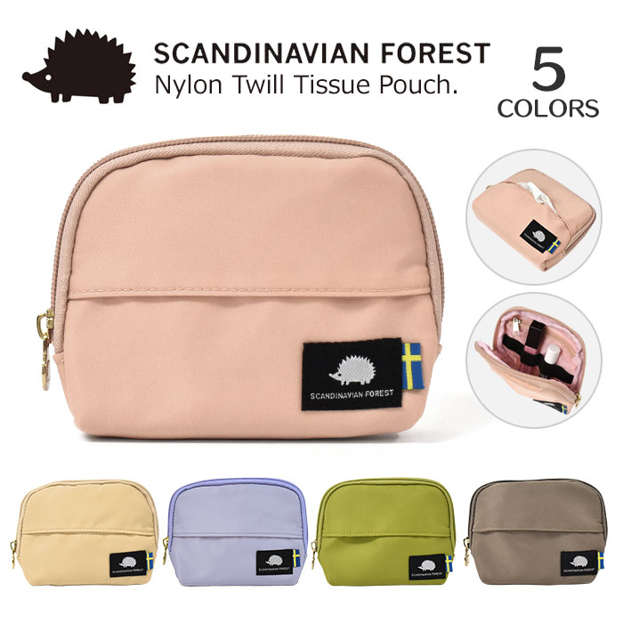 SCANDINAVIAN FOREST スカンジナビアン フォレスト ナイロン ポケットティッシュケース付き ポーチ /レディース ポケットティッシュケース ポケットティッシュポーチ ミニポーチ ミニ コスメポーチ 化粧ポーチ 小物入れ かわいい 可愛い おしゃれ ハリネズミ ブランド/ p