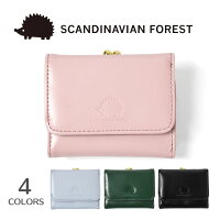 SCANDINAVIAN FOREST スカンジナビアン フォレスト フェイクレザー がま口 三つ折り ミニ財布 /三つ折り財布 折財布 レディース 女性 小さい 小さめ かわいい 可愛い おしゃれ オシャレ 無地 シンプル コンパクト 合皮 レザー PU ブランド スカンジナビアンフォレスト/ p