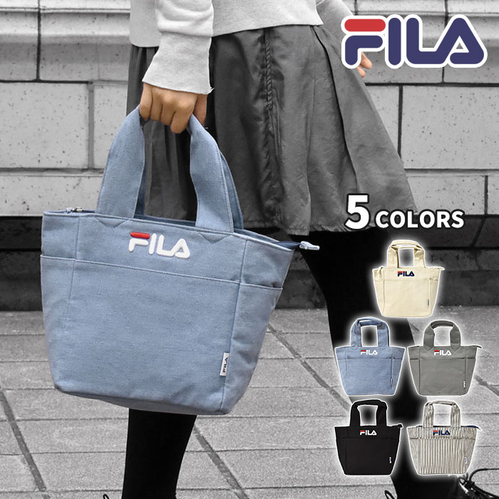 トートバッグ レディース/ FILA フィラ キャンバス デニム ミニ トートバッグ 女性 女子 トート 小さめ..