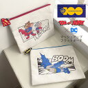 トムとジェリー × DCコミックス グッズ ポーチ バットマン スーパーマン コラボ フラットポーチ 薄い スリム フラット/ FLAPPER フラッパー マッ...