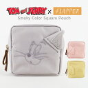 トムとジェリー ポーチ グッズ キャラクター トムジェリ タフィー/ FLAPPER フラッパー くすみカラー スクエアポーチ /レディース スクエア コスメポーチ スタンドポーチ 四角 自立 立てて収納 立つ 小物入れ 可愛い かわいい おしゃれ ミニポーチ シンプル 小物 雑貨/ p|詳細画像