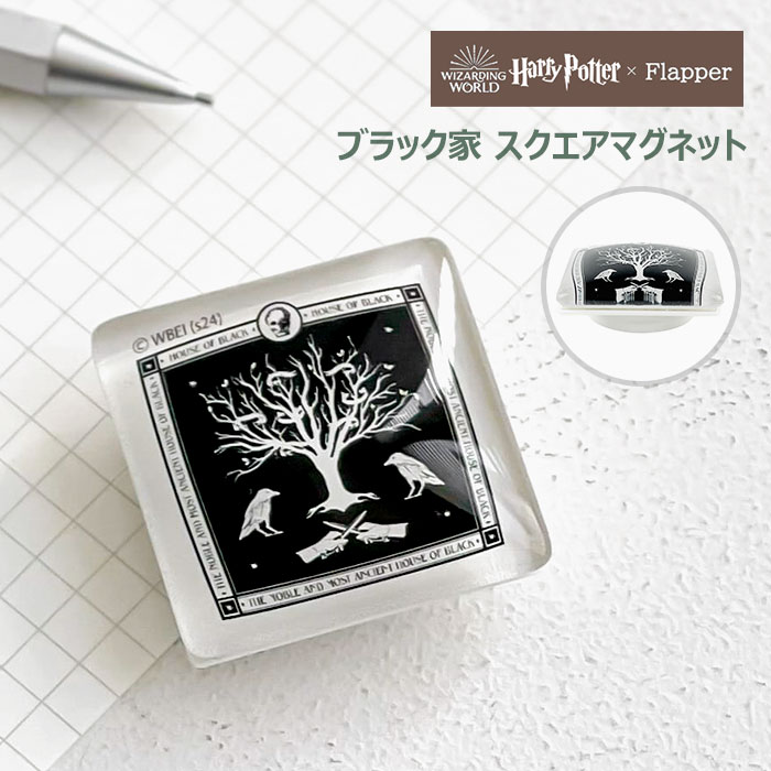 ハリーポッター グッズ FLAPPER フラッパー ブラック家 スクエアマグネット ガラスマグネット レディース メンズ マグネット 磁石 冷蔵庫 小さめ 小さ...