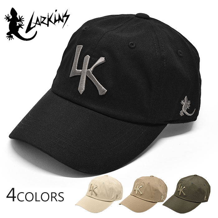 LARKiNS ラーキンス コットン ニュアンス キャップ レディース メンズ 女性 男性 男女兼用 ローキャップ ベースボールキャップ 帽子 サイズ調節 軽い 軽量 かわいい 可愛い かっこいい おしゃれ オシャレ 春 夏 秋 冬 58cm ポリエステル 刺繍 ブランド LK トカゲ ロゴ p