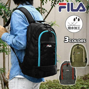 FILA フィラ 撥水 リュック メンズ おしゃれ 大人 通勤 通学 軽量 軽い A4 黒 大容量/ リュックサック ビジネス PC パソコン ノートPC ノートパソコン 旅行 登山 大きめ サイドポケット おしゃれ オシャレ かっこいい 大人 スポーティー ブランド ポリエステル ナイロン/ p