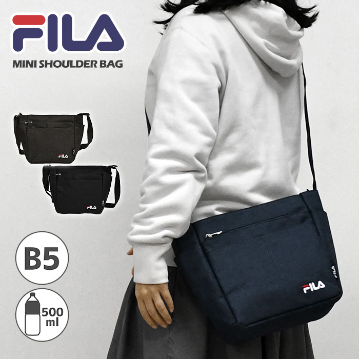 乐天商城 - FILA フィラ ショルダーバッグ ポリエステル レディース 女性 女子 斜めがけ 斜め掛け バッグ シンプル 軽い 軽量 おしゃれ 大人 大人女子 かっこいい B5 旅行 ポケット多い ポケット多め ポケット たくさん 多収納 ペットボトル ペットボトルが入る ブランド p