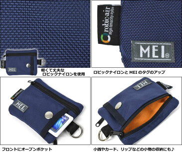 MEI (エムイーアイ) ナイロン マルチパース /レディース メンズ ミニポーチ ポーチ 小物入れ 財布 ミニ財布 コインケース 小銭入れ パスケース 定期入れ 旅行 アウトドア フェス 無地 シンプル おしゃれ オシャレ 軽い 軽量 Dカン 丸カン ロビックナイロン ブランド メイ/ p