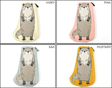 FLAPPER フラッパー フェイクレザー カワウソ ダイカット ペンケース /レディース メンズ 子供 子供用 子ども こども キッズ ジュニア 女の子 女子 男の子 男子 保育園 幼稚園 小学生 中学生 高校生 大学生 学生 ペンポーチ ポーチ 筆箱 ふでばこ 可愛い おしゃれ 動物/ p