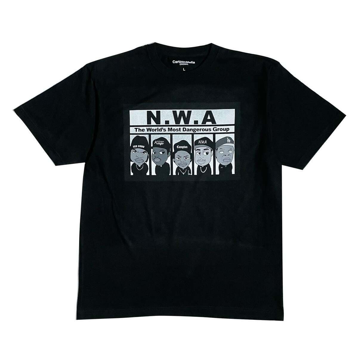 楽天SF STATION[CartoonMafia]N.W.A TEE ヒップホップ・ミュージック イージー・E ドクター・ドレ アイス・キューブ MCレン DJイエラ