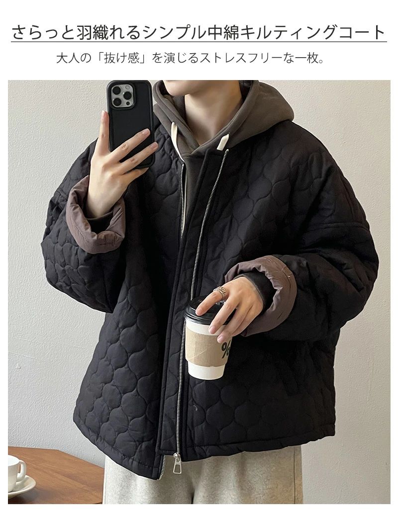 【お買い物マラソン最大2000円OFF】冬 トップス 大きいサイズ キルティングコート 中綿ダウン 秋冬 レディース キルティングジャケット コート ジャケット 30代 40代 50代 秋 秋冬 冬 カジュアル 長袖 秋服 大きいサイズ ゆったり