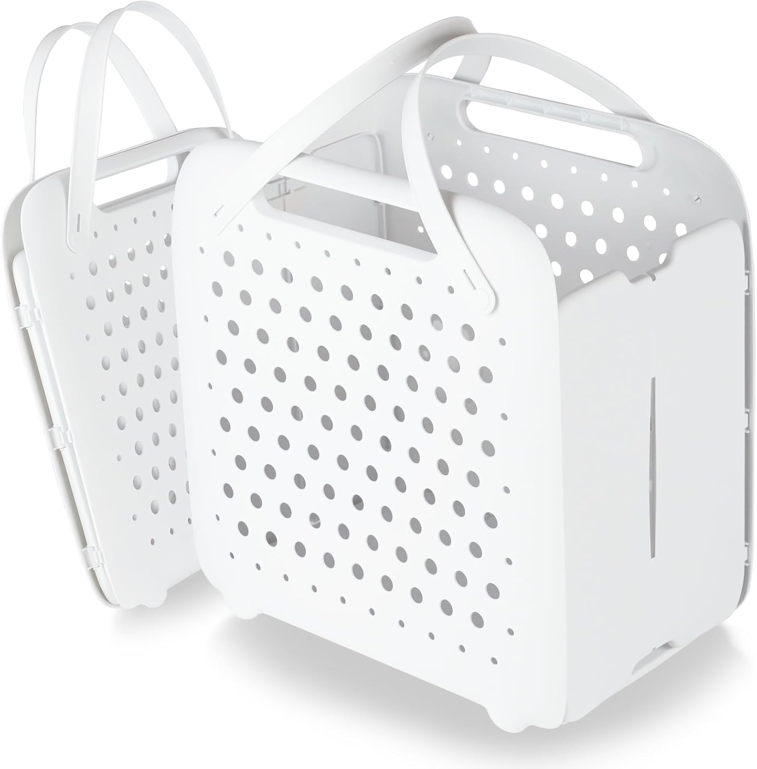 ランドリーバスケット 折り畳み 洗濯かご 【大容量なのに超コンパクト！】 【隙間に収納できる】大容量 ランドリーグッズ ランドリーバッグ マルチバスケット アウトドアにも