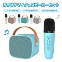カラオケマイク&スピーカーセット カラオケセット 家庭用 カラオケマイク Bluetooth スピーカー おもちゃ ピンク ブルー 子供 カラオケ 大人 誕生会...