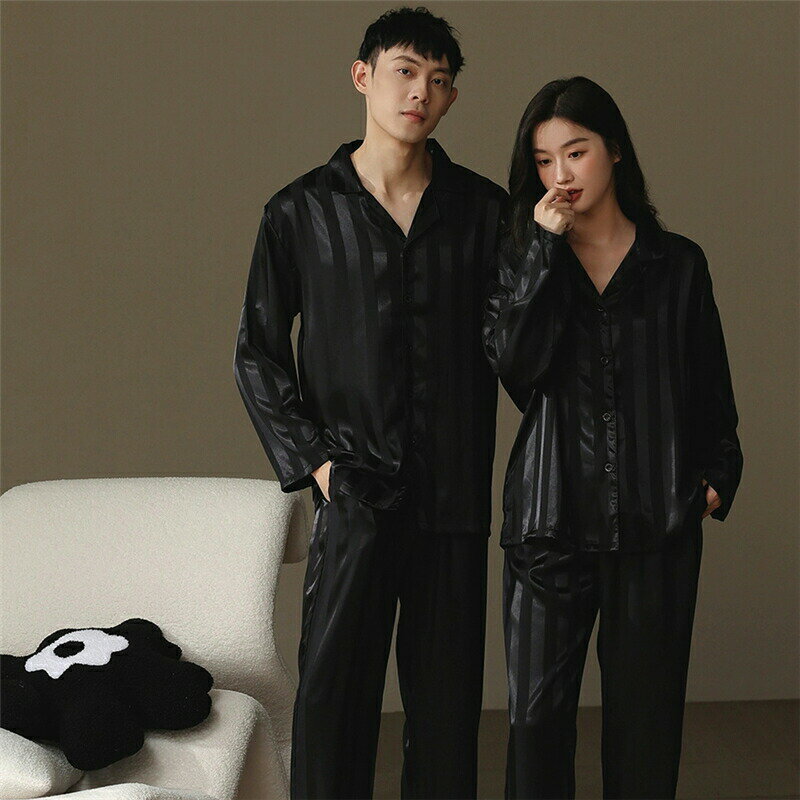 最大5倍ポイント ペア パジャマ 合成シルク 長袖 男女2着 セット カップル 春 秋 長袖トップス 前開き 薄手 高級 シルク ルームウェア 夏 レディース 2点セット サテン メンズ 結婚祝い プレゼント ペアパジャマ 春夏 シルクの質感 おすすめ