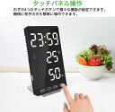 【スーパーセール50%OFF】LEDデジタル目覚まし時計 掛け時計 12h / 24h時間表示 デジタル時計 置き時計 おしゃれ 大画面 USB給電 LED鏡面表示 カレンダー 快適度 温度 湿度表示 アラーム 省エネ(3)