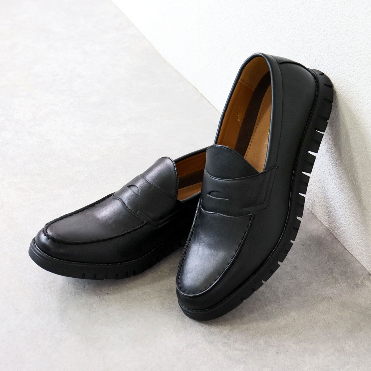 Dedes 5258 驚くほど足に馴染む屈曲性と上品な質感が魅力のスニーカーソールローファー 通勤 レザー 黒